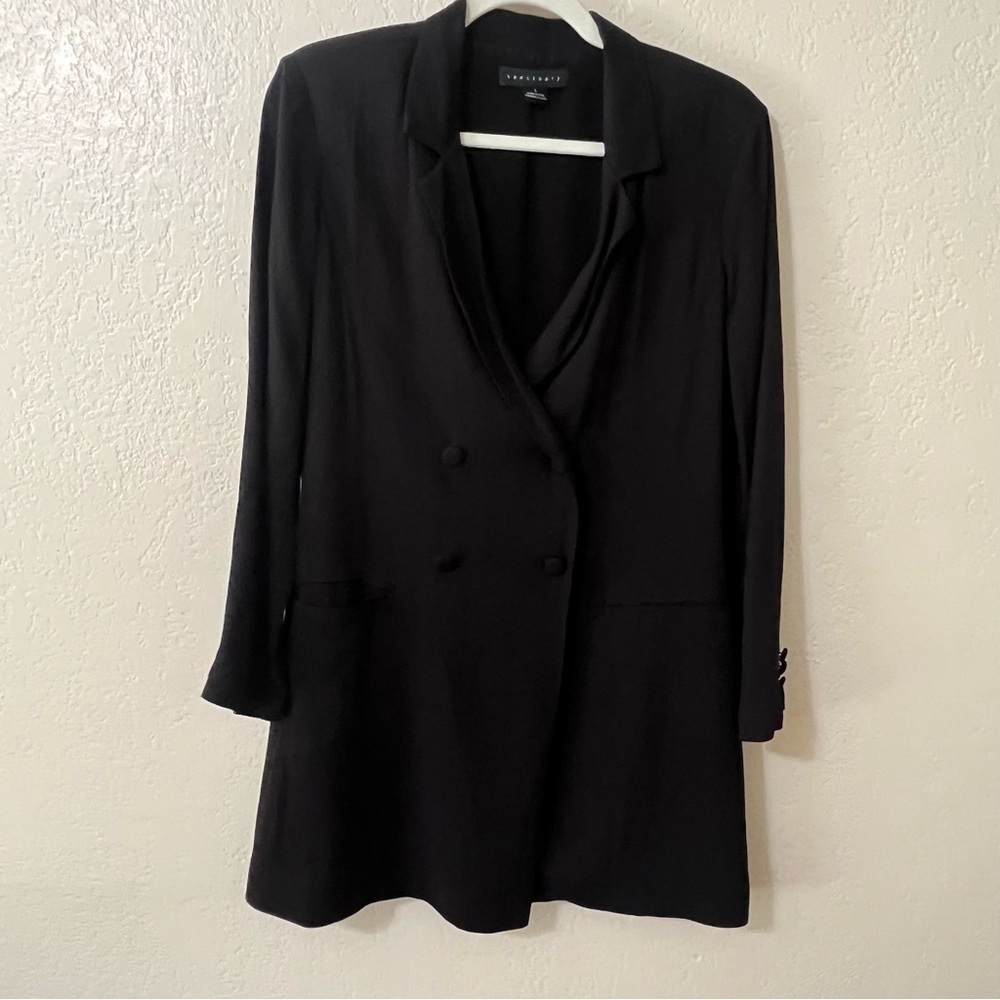 Sanctuary Show Stopper Blazer Wrap Dress Black Size Small - Picture 4 of 11